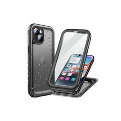 [신품] Cozycase iPhone 14용 케이스 완전 방수 방진 2m 내충격 360도 전면 양면 경량 미군 카메라 보호 스트랩 첨부 바다 목욕 수중 촬영 세탁 가능 최강