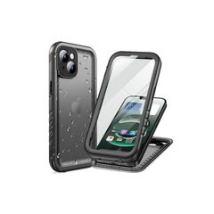 [신품] Cozycase iPhone 15용 케이스 완전 방수 방진 2m 내충격 360도 전면 양면 경량 미군 카메라 보호 스트랩 첨부 바다 목욕 수중 촬영 세탁 가능 최강