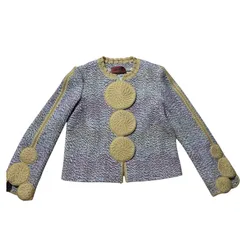  MISSONI ミッソーニ ニットジャケット　カラフル  オンワード樫山　ウール95% 1945-10-1940 117845 JK MD CW 0020 499994 レディース サイズ表記なし【DD154】のサムネイル