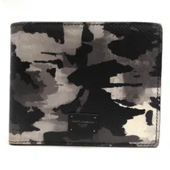 ドルガバ／DOLCE＆GABBANA 財布 ウォレット メンズ 男性 男性用 レザー 革 本革 グレー 灰色  BP2463 AZ657 HH2QF 小銭入れあり 二つ折り 迷彩・カモフラージュ柄のサムネイル