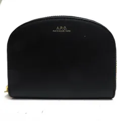 アーペーセー／A.P.C. 財布 ウォレット レディース 女性 女性用 レザー 革 本革 ブラック 黒  PXAWV-F63219 DEMI-LUNE COMPACT WALLET コンパクトウォレット 小銭入れあり ラウンドジップ ラウンドファスナー ユニセのサムネイル