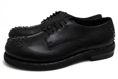 アルマーニ／EMPORIO ARMANI シューズ ビジネスシューズ 靴 ビジネス メンズ 男性 男性用レザー 革 本革 ブラック 黒  X4C521 XF279 プレーントゥ スタッズのサムネイル