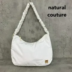 natural couture ナチュラルクチュール ギャザー ショルダーバッグ ワンショルダー ハンドバッグ トートバッグ 斜め掛け 肩掛け ホワイト 白 ゴールド金具 メタルロゴ カバン 鞄 軽量 おしゃれ カジュアル ★ ■■のサムネイル