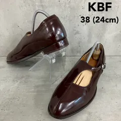 KBF ケービーエフ アシンメトリーメリージェーンローファー 38 24cm ブラウン レザー シューズ 靴 パンプス ローヒール ストラップ カジュアル ガーリー オフィスカジュアル フェミニン モード ファッション コーデ レディース ★ ■■のサムネイル