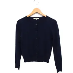 エムズセレクト m’s select ニット カーディガン 丸首 無地 ウール混 36 ネイビー 紺 /FT44のサムネイル