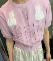 JOLIE LAIDE 猫 半袖カーディガンのサムネイル