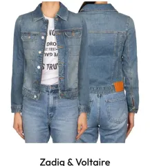 新品) ZADIG&VOLTAIRE ザディグ・エ・ヴォルテール デニムジャケット Mのサムネイル