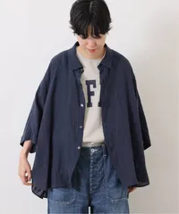 journal standard luxe リネンキャンバス バルーンシャツ　ネイビーのサムネイル