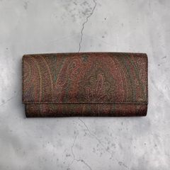 Felisi クロコ型押し 長財布 ラウンドファスナー 本革 レザー パープル