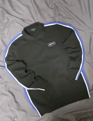 BENETTON ブラック COLOR バイカラー ニット Tシャツ XLのサムネイル