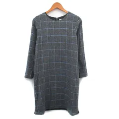 フレディ&グロスター FREDY&GLOSTER ワンピース 長袖 ロング ウール チェック 38 グレー 灰 /KT7のサムネイル
