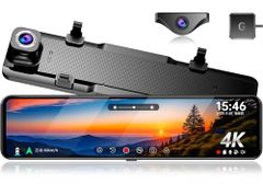 JADO ドライブレコーダー ミラー型 4K 12インチ ドラレコ 前後カメラ リアカメラズーム機能搭載 デジタルインナーミラー IMX415センサー HDR/WDR搭載 夜間撮影 Type-C電源 駐車監視 タイムラプス 170°超広角 地 6173772e