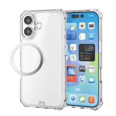 エレコム iPhone 17 ケース カバー 透明 耐衝撃 衝撃吸収 ポリカーボネート TPU 傷に強い ハードコート加工 [フィルム・メタルステッカー付き] 4つ角ダンパー カメラレンズ保護設計 ZEROSHOCK クリア PMWA25AZEROTCR 1のサムネイル