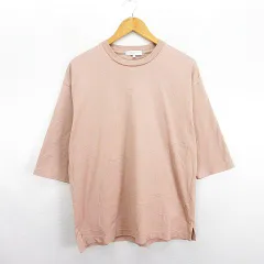 ユナイテッドアローズ A DAY IN THE LIFE UNITED ARROWS Tシャツ カットソー 五分袖 クルーネック コットン L ピンク系 ※EKMのサムネイル