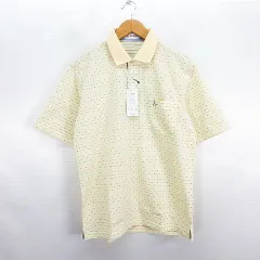 トロイ TOROY ポロシャツ 半袖 吸汗 速乾 総柄 ロゴ L クリーム ※EKMのサムネイル