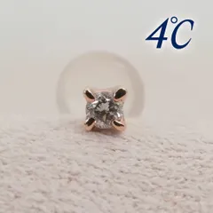 4℃ K10 ダイヤモンド 片耳 ピアス シングル/25-3904のサムネイル