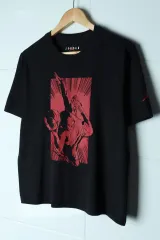 W(M) ジョーダン 半袖 Tシャツ プリンティング 黒赤 オールドスクール-H35774のサムネイル