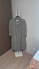 DAKS（85-90/レディース 66サイズ）麻レーヨンロング丈ワンピース ジーンベージュのサムネイル