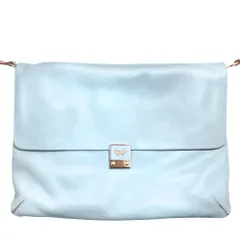 美品 ANYA HINDMARCH アニヤハインドマーチ CARKER カーカー ショルダーバッグ サックス レディース 古着 中古 USEDのサムネイル