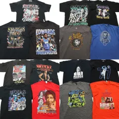古着卸 まとめ売り 人物 Tシャツ 15枚セット ( メンズ XL ) プロチーム