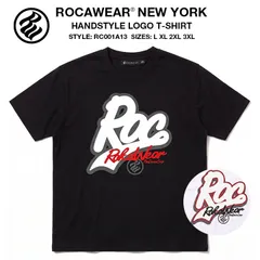 ROCAWEAR ラッパーJAYZ 公式 Tシャツ 半袖 メンズ レディース 春夏用 黒 白 大きいサイズ ロカウェア おしゃれ シンプル ビッグロゴ 刺繍 ミニロゴ オーバーサイズ ビッグシルエット b系 ヒップホップ ブランド メール便 RC001A13のサムネイル