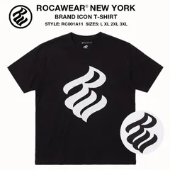 ROCAWEAR 公式 ラッパーJAYZ Tシャツ 半袖 メンズ レディース 春夏用 黒 白 大きいサイズ ロカウェア おしゃれ かっこいい シンプル 刺繍 ミニロゴ RWロゴ オーバーサイズ ビッグシルエット b系 ヒップホップ メール便 RC001A11のサムネイル