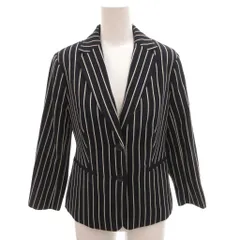 バナナリパブリック BANANA REPUBLIC テーラードジャケット ブレザー シングル ストライプ 2B 0 紺 ネイビー /FFのサムネイル