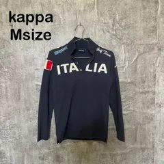 【Y-1011】Kappa カッパ M 長袖ポロシャツ ITALIA イタリア ゴルフチーム ネイビー 紺 ワッペン 刺繍 ロゴ スポーツ ゴルフのサムネイル
