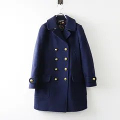 ビューティフルピープル beautiful people ウール melange fine melton long pea coat メルトン Pコート 150■ネイビー【2400015079967】のサムネイル