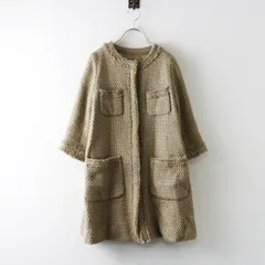 フローレント FLORENT ウールミックスツイードコート■ベージュ ノーカラー 半袖 ジャケット アウター【2400015080024】のサムネイル
