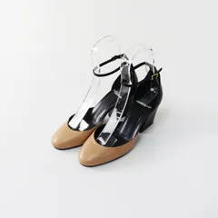ピエールアルディ PIERRE HARDY 配色 アンクルストラップ レザーパンプス 36.5■ベージュ×ブラック ヒール 23.5cm【2400015080048】のサムネイル
