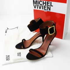 美品 ドゥーズィエムクラス扱 MICHELVIVIEN ミッシェルヴィヴィアン ベルトバックルスウェードヒールサンダル 36(23cm■【2400015002767】のサムネイル