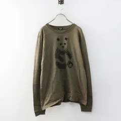 マーブルシュッド marble SUD EMB zigzag panda ロングスリーブTシャツ＼カーキ ジグザグパンダ カットソー 刺繍 長袖【2400015079325】のサムネイル
