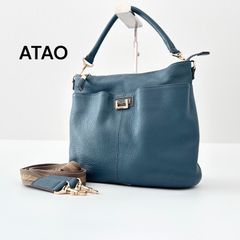 美品】アタオ ウィークエンド 2way バッグ ゴールド金具 レザー 