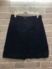 【B4-63】◇ Tory Burch タグ表示サイズ0 膝丈タイトスカート　ネイビーのサムネイル