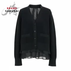 Sacai サカイ ニット サテン カーディガン ロングスリーブ コットン/ポリエステル 23-06500 カーディガン A3-00223【中古】のサムネイル