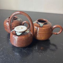 四滴茶入 佐平 茶道具 茶器 陶器 陶芸 茶入 古道具