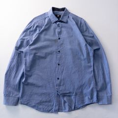 古着 H&M フェード カスリ スラブ アメカジ トラッド ドレス スリムシャツ