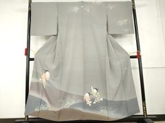 平和屋着物▽男性 訪問着 単衣 松文 暈し染め 洗える着物 AABK9839jh