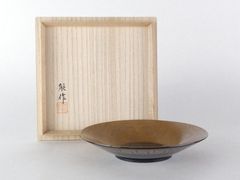 杉田祥平 造「色絵仁清春乃流水画 茶碗」共箱 保証品 茶道具 清閑寺窯