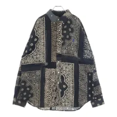 READY MADE (レディメイド) 21AW Over Size Shirt オーバーサイズ ペイズリー柄 長ブラックのサムネイル
