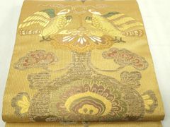 平和屋着物○男性 本場筑前博多織 両面 角帯 花間道 正絹 逸品