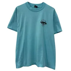 80s USA製 FRUIT OF THE LOOM 半袖 プリントTシャツ L ライトブルー フルーツオブザルーム 80年代 バックプリント 夏物 a807-6394のサムネイル
