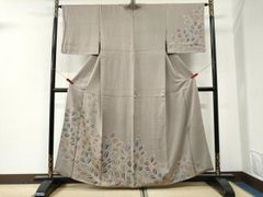 平和屋本店○極上 男性 十日町 名門青柳謹製 櫛引織 赤城紬 草木染