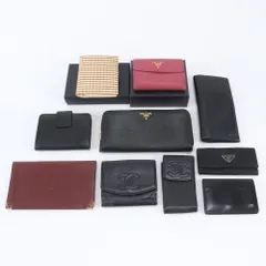 まとめ 10点 セット シャネル セリーヌ プラダ など キーケース レザー 二つ折り 財布 長財布 メンズ レディース RRM EK43-6【中古】のサムネイル