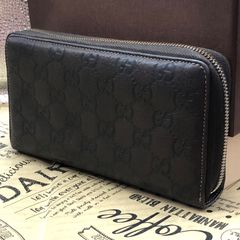 GUCCI グッチ 長財布グッチシマ L字ファスナー レザー332747 訳あり 