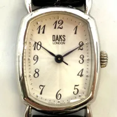 T110【お買い得】DAKS LONDON 腕時計 トノー型ケース ホワイト文字盤のサムネイル