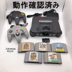 動作確認済】 NINTENDO64 本体 コントローラー3個セット ソフト付