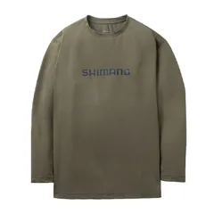 SH-022Z ドライロゴTシャツ ロングスリーブ カーキ Lのサムネイル