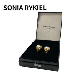 SONIA RYKIEL ソニアリキエル イヤリング パール風 キルティングモチーフ 箱付きのサムネイル